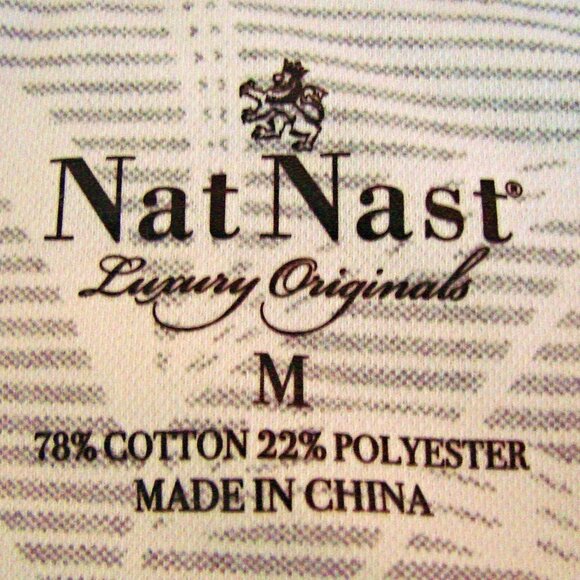 Mens Nat Nast Tropical Print Gray Knit Polo Shirt - Picture 6 of 11